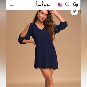 Shifting Dears Navy Blue Long Sleeve Dress